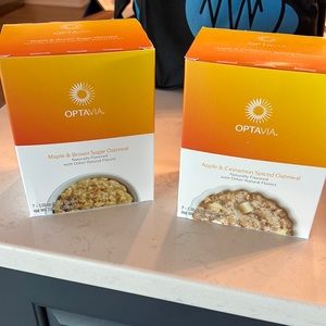 OPTAVIA unopened Maple and Brown Sugar and Apple and Cinnamon Spiced Oatmeal.